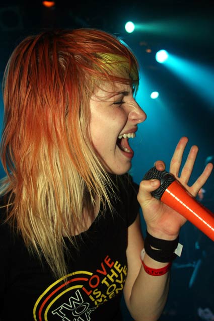 I took these shots of Paramore at 1am this morning at FROG at the Mean
